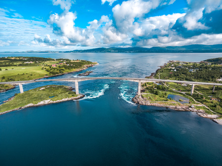Whirlpools of the maelstrom of Saltstraumen, Nordland, Norwayの写真素材