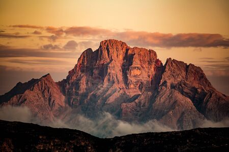 National Nature Park Tre Cime In the Dolomites Alps. Beautiful nature of Italy.の写真素材