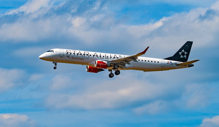 FRANKFURT,GERMANY: JUNE 23, 2017: Boeing Star Alliance is composed of five airlines on three...