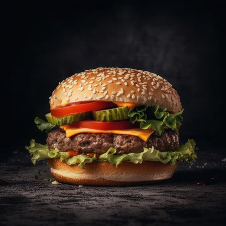Beef burgers on wooden plateの素材