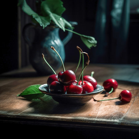 Cherry on the table.の素材