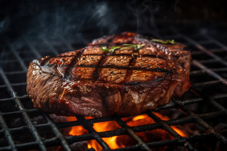 Bbq steak on the grillの素材