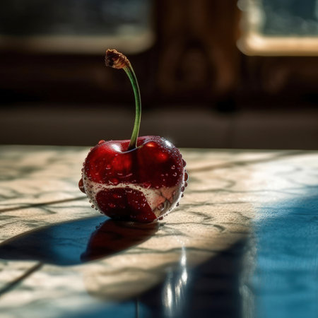 Cherry on the table.の素材