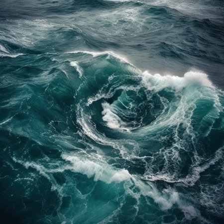 Storm in the ocean. abstract background.の素材