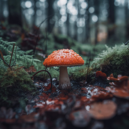 Mushrooms in the forestの素材