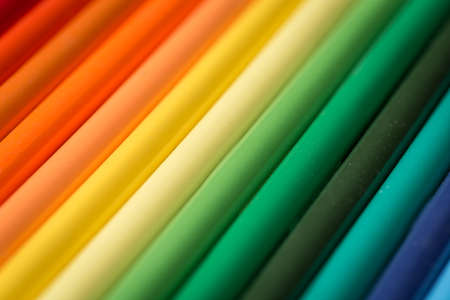Array of vibrant color pencilsの写真素材