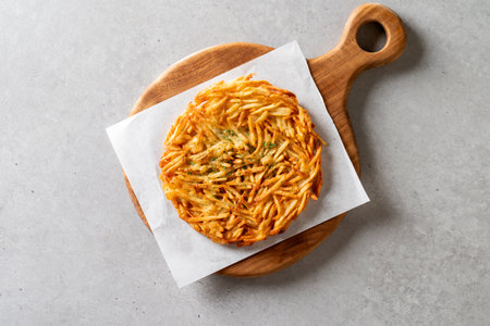 Fish cake soup, tteokbokki, spicy potato pancake, red pepper fries, cheese, potatoes, flying fish roe, rice balls, tuna, mayonnaise, chickenの写真素材