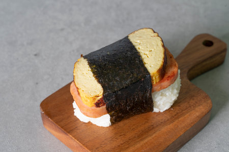 Egg Spam Musubi Korean food dish meal Spam Musubi with Eggs
