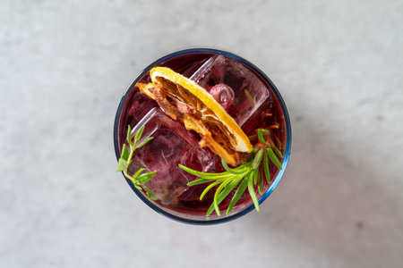 triple iced tea Korean food dish all blue