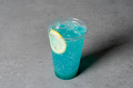 Cafe, peach, iced tea, blue, lemon, ade, hazelnut, coffee, latte,の写真素材