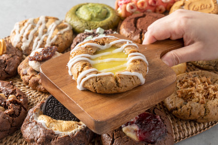 sweets cookie bakery Korean food dishの写真素材