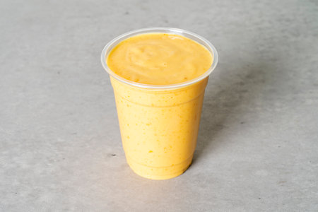 Apple kale juice, citron ade, roasted sweet potato latte, orange juiceの写真素材
