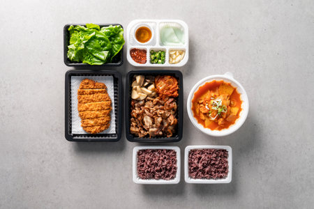 Grilled Pork Belly, Grilled Pork Belly, Grilled Pork Korean food dishの写真素材