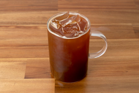 Korean food dish Americano, latte, boi-cano, milk tea, coffee, ice