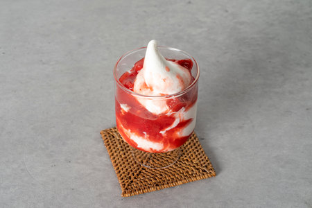 Blueberry yogurt, smoothie, strawberry, mango, milkshake, mango ice cream, strawberry ice creamの写真素材