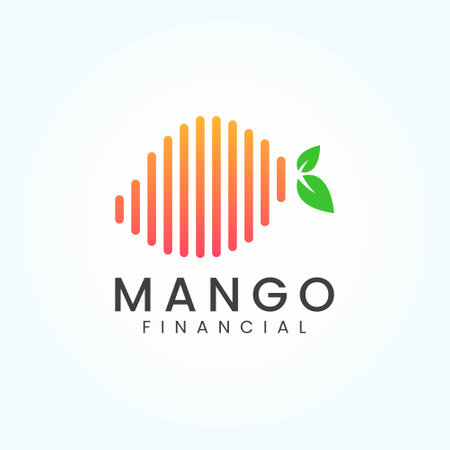Modern Mango finance logo design vector imageのイラスト素材