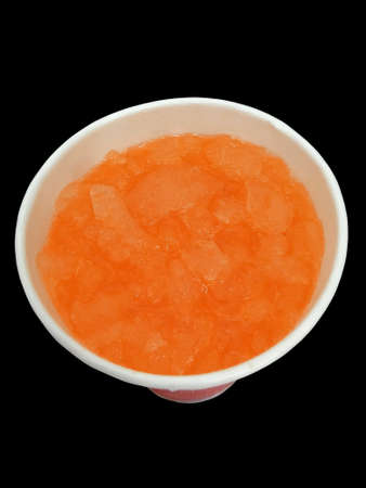 Orange soda, isolated on blackの素材
