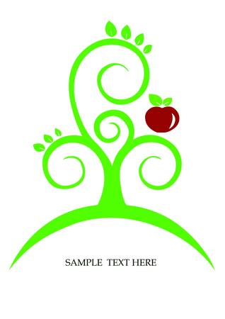 card with a stylized treeのイラスト素材