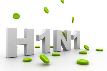 (H1N1) - highly rendering 3d image 	の写真素材