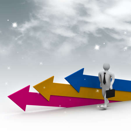 Movement direction to successの写真素材