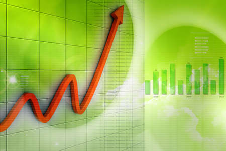 financial graph in business background