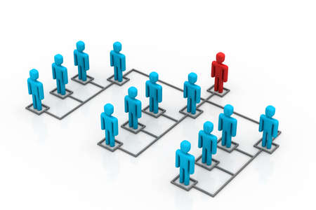 Business network with leaderの写真素材