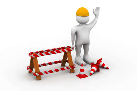 You will not pass hereの写真素材