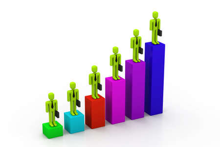 Business team with graphの写真素材