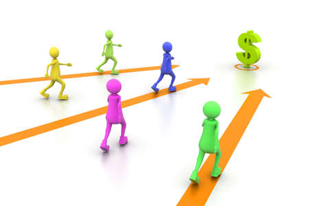 people competition for moneyの写真素材