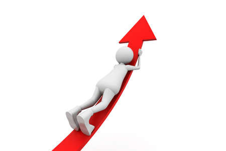 Man with arrowの写真素材