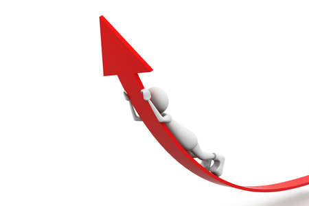 Man with arrowの写真素材