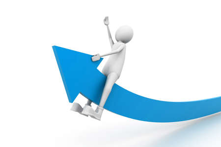 Simplified man Point Topの写真素材