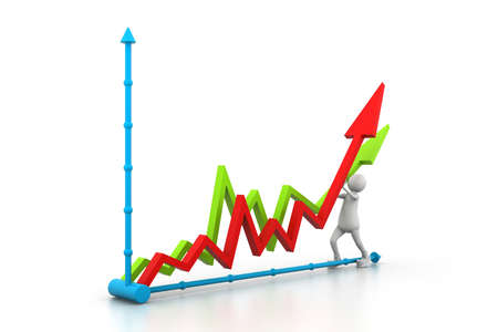 The person supports business graphの写真素材