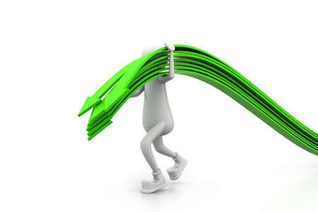 Business man and arrows. business conceptの写真素材