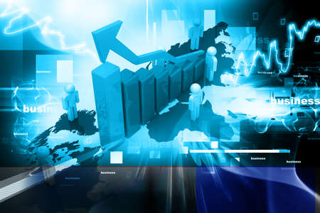 Successful business in abstract background 