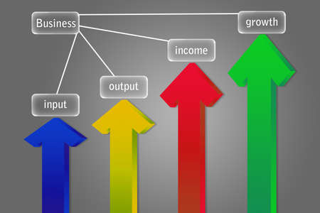 Arrows pointing up business and financial growth concept		