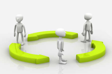 teamwork circleの写真素材