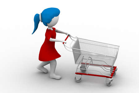 shopping girl	の写真素材