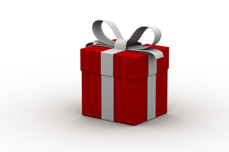 The closed box with a gift	