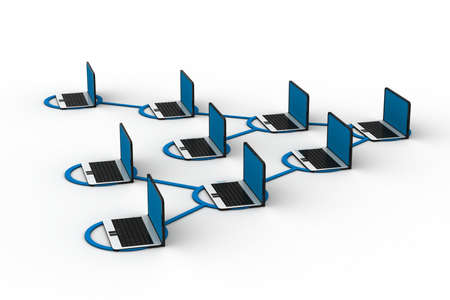 The connected computers in a network