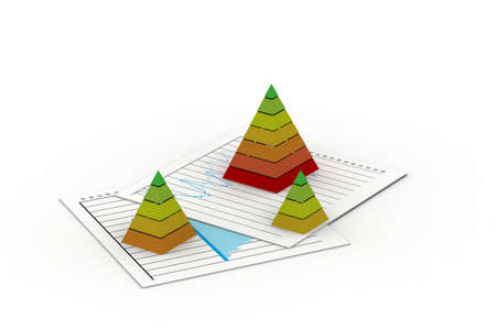 Graph and Layered cone	の写真素材