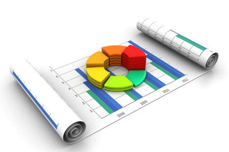 Business graph with chartの写真素材