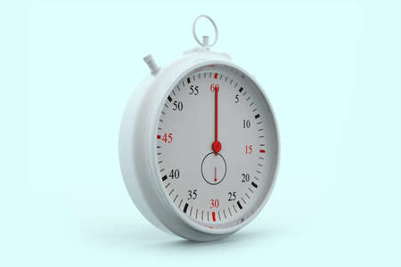 chrome stopwatch isolated on a isolated backgroundの写真素材