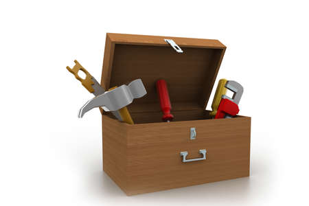 Toolbox with tools 	の写真素材
