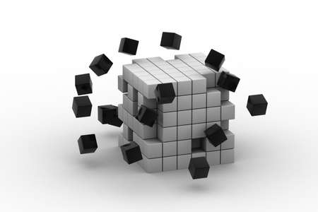 3d illustration of cubes