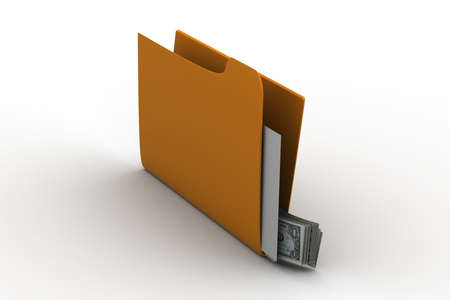 Dollar in Folderの写真素材
