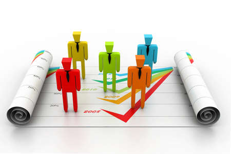 Business planning concept  colorful people の写真素材