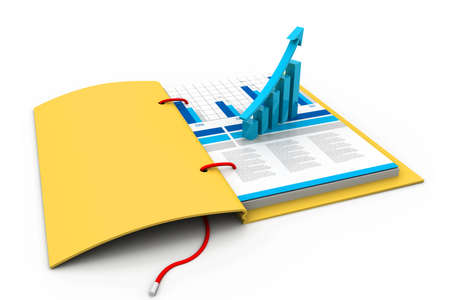 Business graph in chart