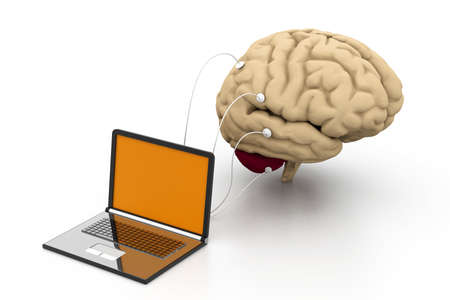 computer connected to a human brain	
