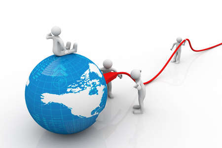 Global communication  People connecting world	
